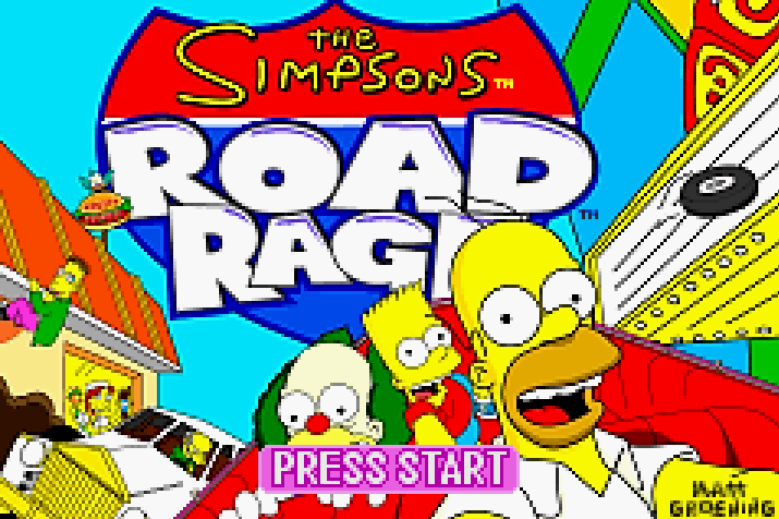 The Simpsons Road Rage Title Screen